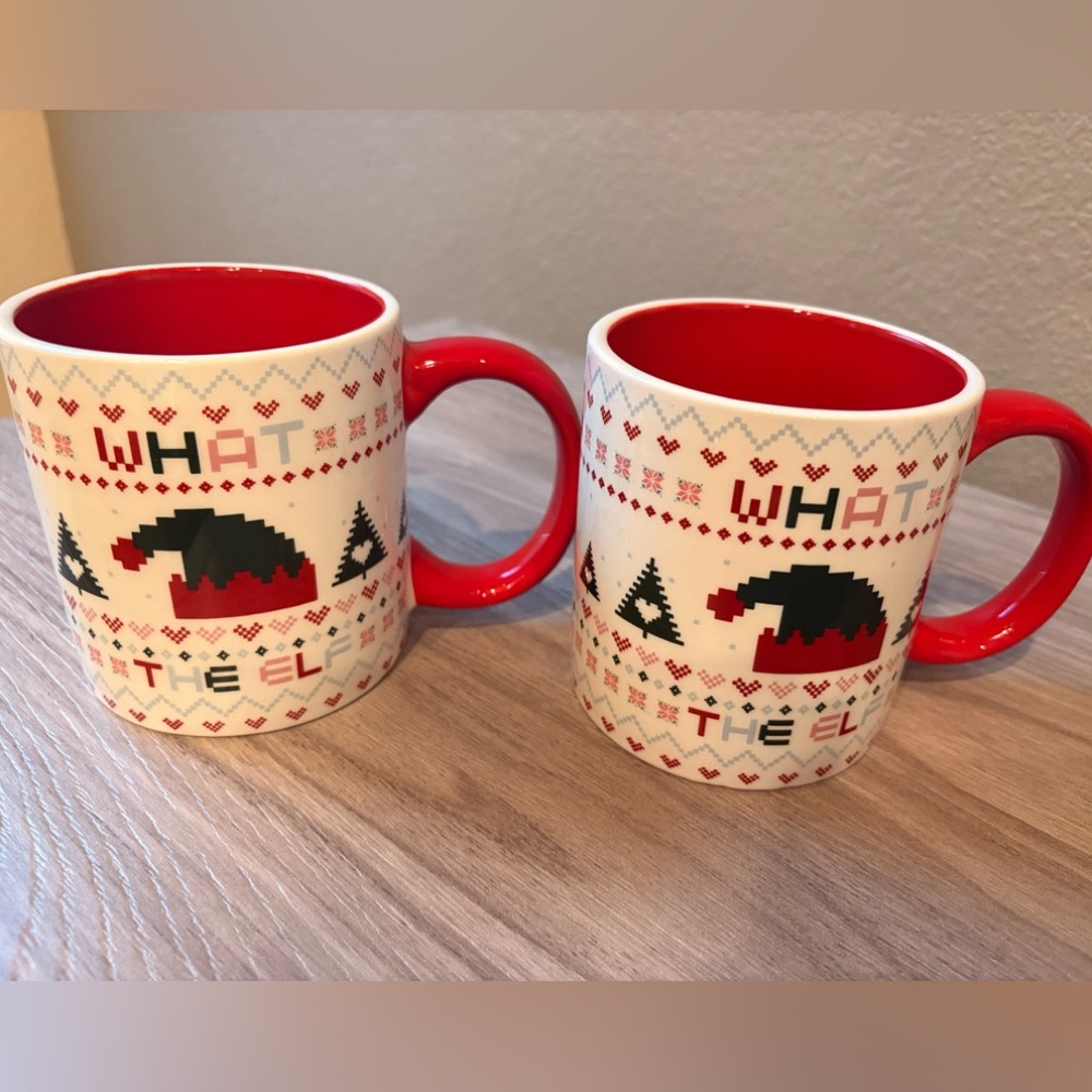 Kirklands Red/White/Green Holiday Mugs